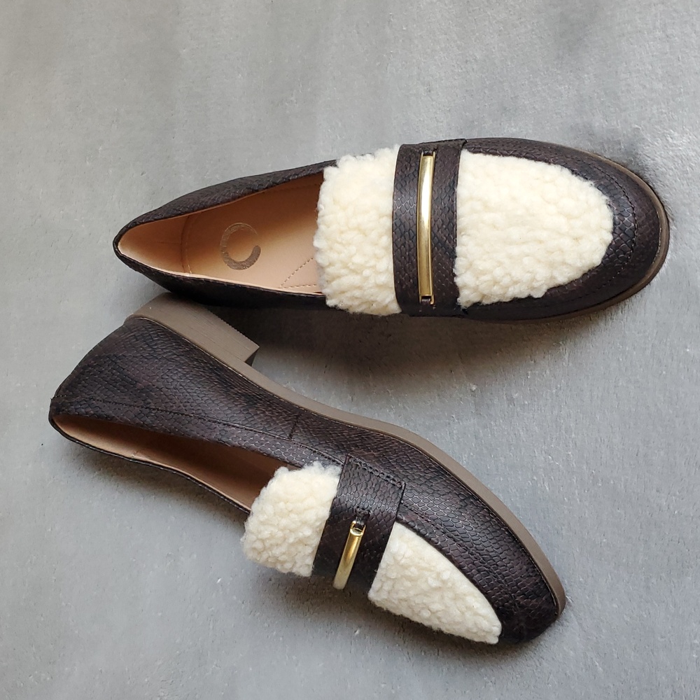 🆕️ JOURNEY COLLECTION Huntington Comfort Foam Faux Shearling Loafers SIZE: 7½"